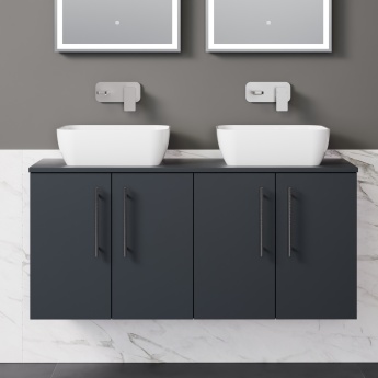 Delphi Nordic 1200mm 4-Door Wall Hung Countertop Vanity Unit | Product Image