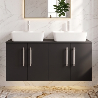Delphi Nordic 1200mm 4-Door Wall Hung Countertop Vanity Unit | Product Image