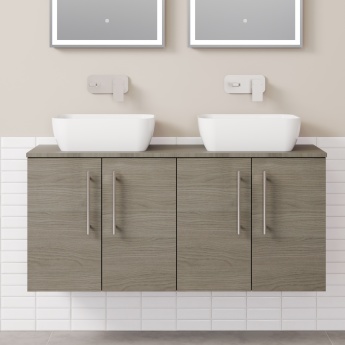 Delphi Nordic 1200mm 4-Door Wall Hung Countertop Vanity Unit | Product Image