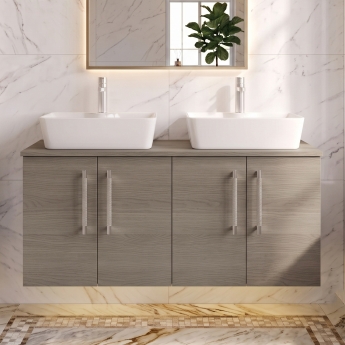 Delphi Nordic 1200mm 4-Door Wall Hung Countertop Vanity Unit | Product Image