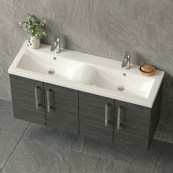 Delphi Nordic 1200mm 4-Door Wall Hung Vanity Unit (inc Basin) | Product Image
