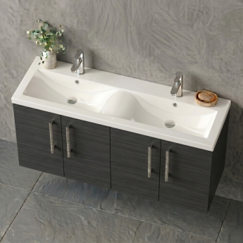 Delphi Nordic 1200mm 4-Door Wall Hung Vanity Unit (inc Basin) | Product Image