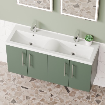 Delphi Nordic 1200mm 4-Door Wall Hung Vanity Unit (inc Basin) | Product Image