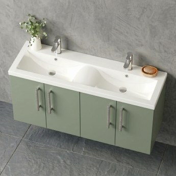 Delphi Nordic 1200mm 4-Door Wall Hung Vanity Unit (inc Basin) | Product Image