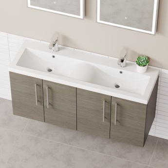 Delphi Nordic 1200mm 4-Door Wall Hung Vanity Unit (inc Basin) | Product Image