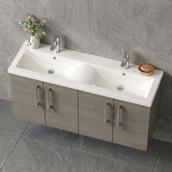 Delphi Nordic 1200mm 4-Door Wall Hung Vanity Unit (inc Basin) | Product Image