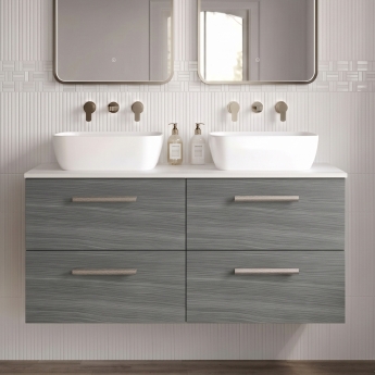 Delphi Nordic 1200mm 4-Drawer Wall Hung Countertop Vanity Unit | Product Image