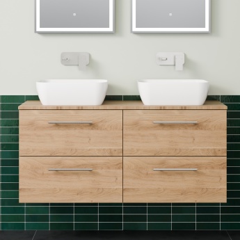 Delphi Nordic 1200mm 4-Drawer Wall Hung Countertop Vanity Unit | Product Image