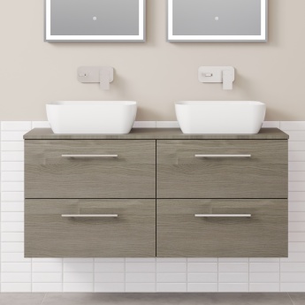 Delphi Nordic 1200mm 4-Drawer Wall Hung Countertop Vanity Unit | Product Image