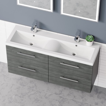 Delphi Nordic 1200mm 4-Drawer Wall Hung Vanity Unit (inc Basin) | Product Image