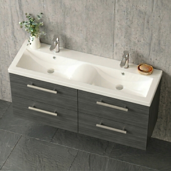 Delphi Nordic 1200mm 4-Drawer Wall Hung Vanity Unit (inc Basin) | Product Image