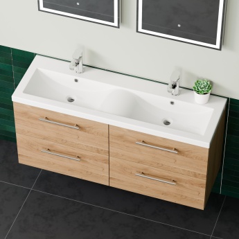 Delphi Nordic 1200mm 4-Drawer Wall Hung Vanity Unit (inc Basin) | Product Image