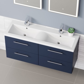 Delphi Nordic 1200mm 4-Drawer Wall Hung Vanity Unit (inc Basin) | Product Image