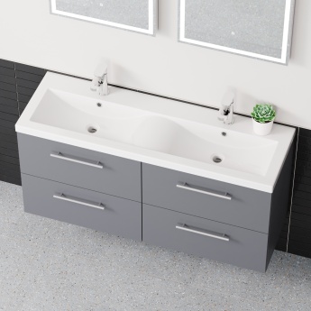 Delphi Nordic 1200mm 4-Drawer Wall Hung Vanity Unit (inc Basin) | Product Image