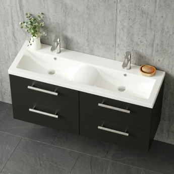 Delphi Nordic 1200mm 4-Drawer Wall Hung Vanity Unit (inc Basin) | Product Image
