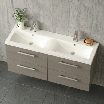 Delphi Nordic 1200mm 4-Drawer Wall Hung Vanity Unit (inc Basin) | Product Image