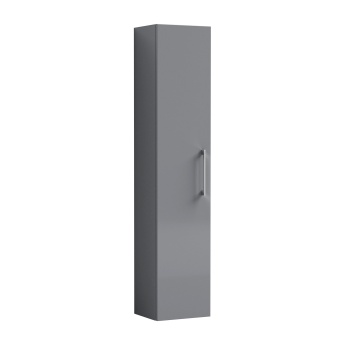 Delphi Nordic Grey 300mm 1-Door Wall Hung Tall Unit | Product Image