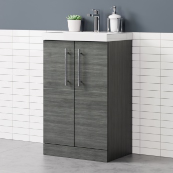 Delphi Nordic 500mm 2-Door Floor Standing Vanity Unit (inc Basin) | Product Image