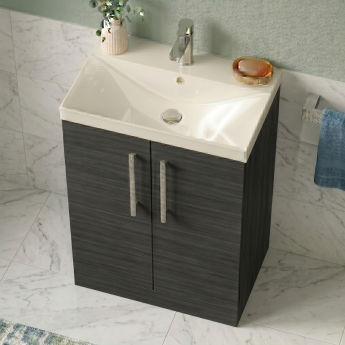Delphi Nordic 500mm 2-Door Floor Standing Vanity Unit (inc Basin) | Product Image