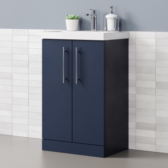Delphi Nordic 500mm 2-Door Floor Standing Vanity Unit (inc Basin) | Product Image