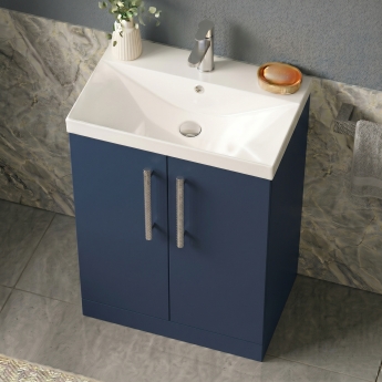 Delphi Nordic 500mm 2-Door Floor Standing Vanity Unit (inc Basin) | Product Image