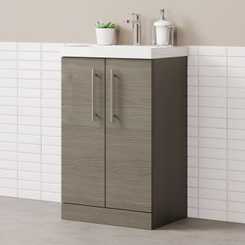 Delphi Nordic 500mm 2-Door Floor Standing Vanity Unit (inc Basin) | Product Image