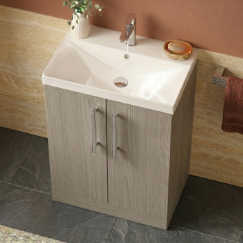 Delphi Nordic 500mm 2-Door Floor Standing Vanity Unit (inc Basin) | Product Image