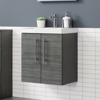 Delphi Nordic 500mm 2-Door Wall Hung Vanity Unit (inc Basin) | Product Image