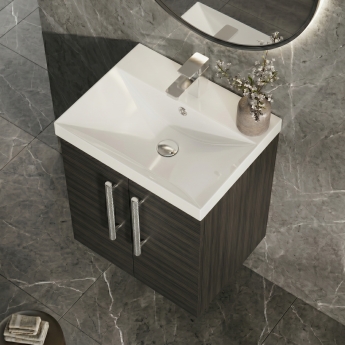 Delphi Nordic 500mm 2-Door Wall Hung Vanity Unit (inc Basin) | Product Image