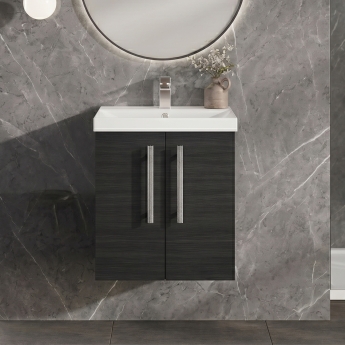 Delphi Nordic 500mm 2-Door Wall Hung Vanity Unit (inc Basin) | Product Image