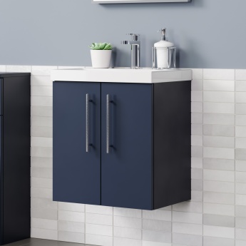 Delphi Nordic 500mm 2-Door Wall Hung Vanity Unit (inc Basin) | Product Image
