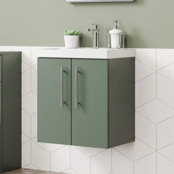 Delphi Nordic 500mm 2-Door Wall Hung Vanity Unit (inc Basin) | Product Image