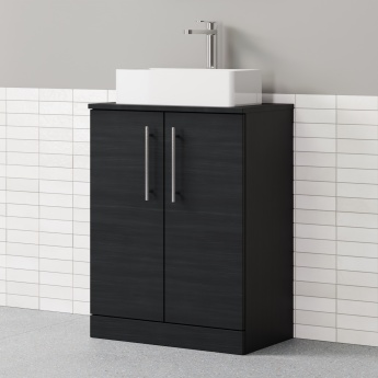 Delphi Nordic 600mm 2-Door Floor Standing Countertop Vanity Unit | Product Image