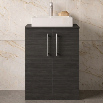 Delphi Nordic 600mm 2-Door Floor Standing Countertop Vanity Unit | Product Image