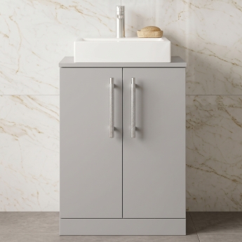 Delphi Nordic 600mm 2-Door Floor Standing Countertop Vanity Unit | Product Image
