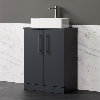 Delphi Nordic 600mm 2-Door Floor Standing Countertop Vanity Unit | Product Image