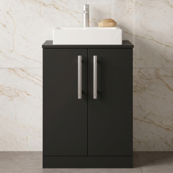 Delphi Nordic 600mm 2-Door Floor Standing Countertop Vanity Unit | Product Image