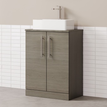 Delphi Nordic 600mm 2-Door Floor Standing Countertop Vanity Unit | Product Image