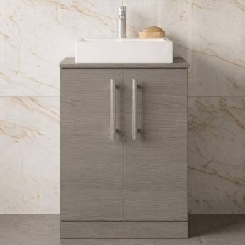 Delphi Nordic 600mm 2-Door Floor Standing Countertop Vanity Unit | Product Image
