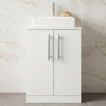 Delphi Nordic 600mm 2-Door Floor Standing Countertop Vanity Unit | Product Image