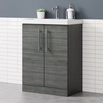 Delphi Nordic 600mm 2-Door Floor Standing Vanity Unit (inc Basin) | Product Image
