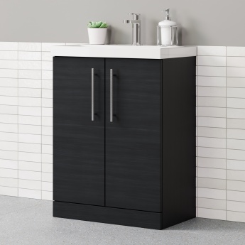 Delphi Nordic 600mm 2-Door Floor Standing Vanity Unit (inc Basin) | Product Image
