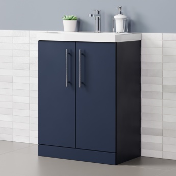 Delphi Nordic 600mm 2-Door Floor Standing Vanity Unit (inc Basin) | Product Image
