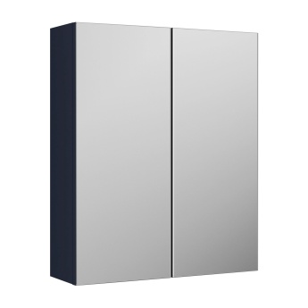 Delphi Nordic Midnight Blue 600mm 2-Door Mirrored Bathroom Cabinet | Product Image