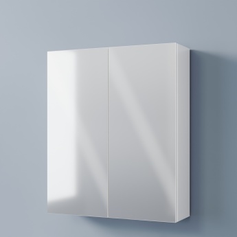 Delphi Nordic 600mm 2-Door Mirrored Bathroom Cabinet | Product Image