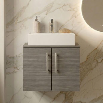 Delphi Nordic 600mm 2-Door Wall Hung Countertop Vanity Unit | Product Image