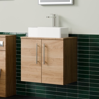 Delphi Nordic 600mm 2-Door Wall Hung Countertop Vanity Unit | Product Image