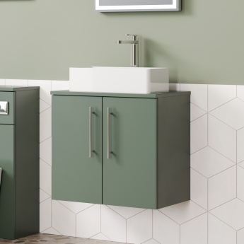 Delphi Nordic 600mm 2-Door Wall Hung Countertop Vanity Unit | Product Image