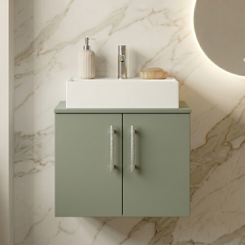 Delphi Nordic 600mm 2-Door Wall Hung Countertop Vanity Unit | Product Image