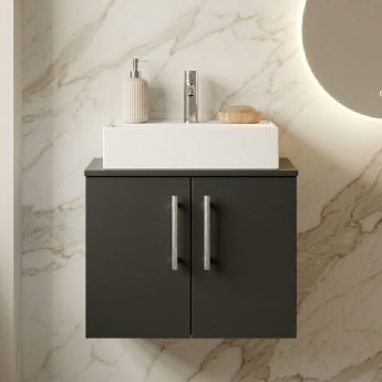 Delphi Nordic 600mm 2-Door Wall Hung Countertop Vanity Unit | Product Image